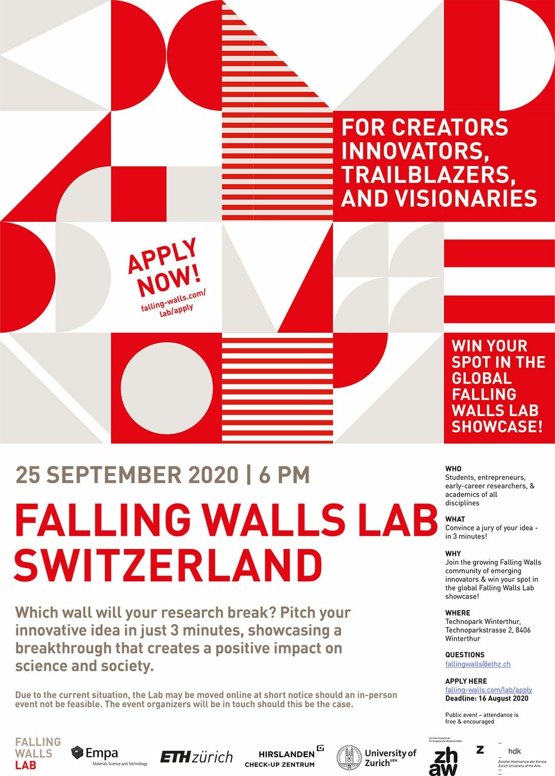© Falling Walls Lab Switzerland 2020.