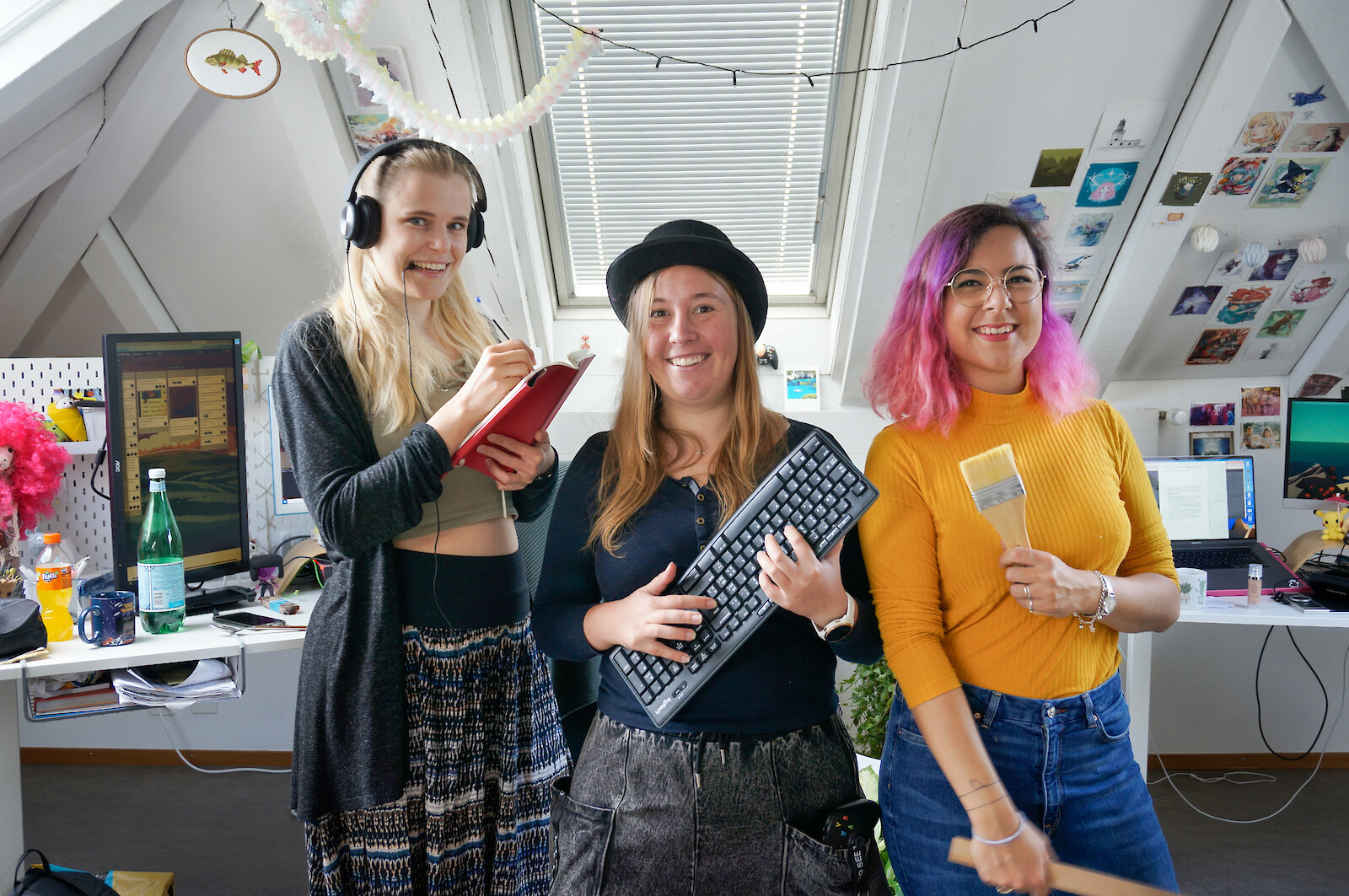 Team 5am games. Martina Hotz, Aleksandra Iakusheva, Selina Capol (von v.l.n.r.).