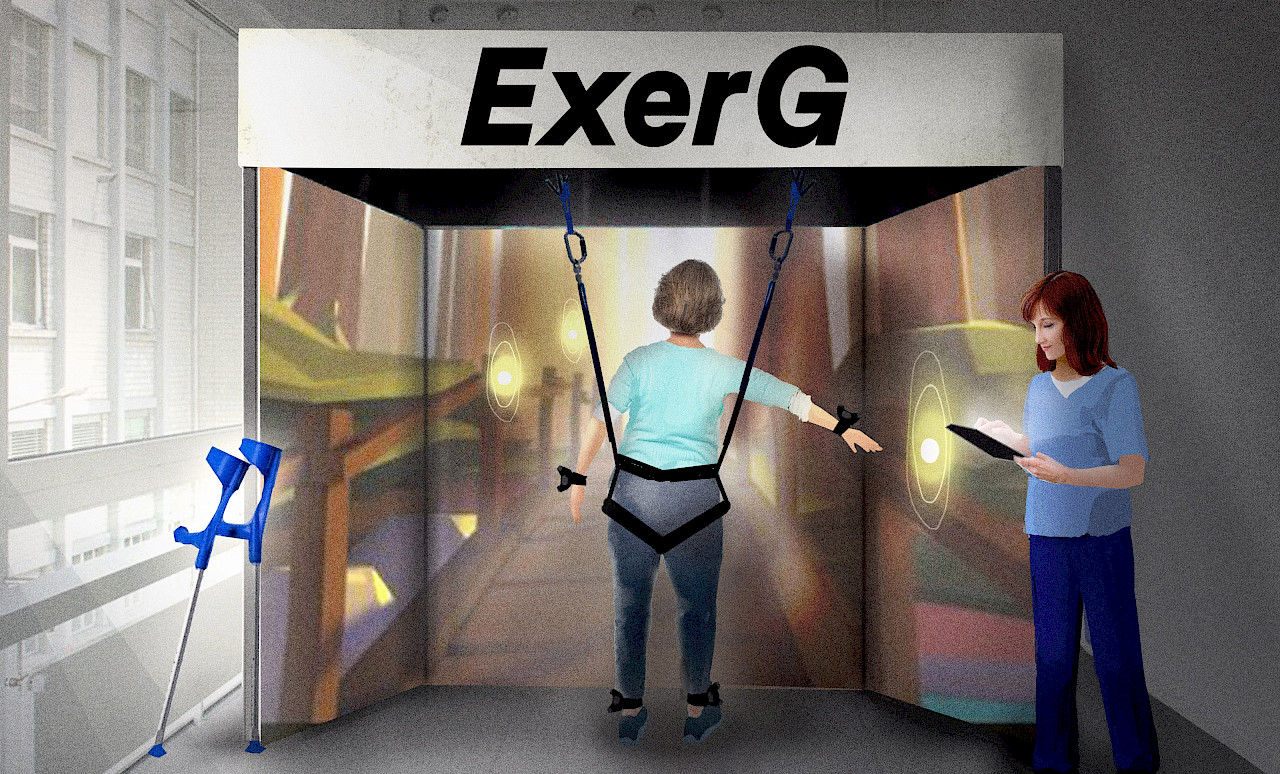 Das «ExerG-System» kombiniert körperliche und kognitive Komponenten in einem videospielbasierten Training.