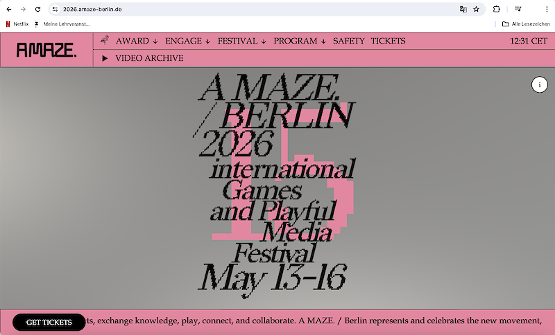 Absolvent:innen der Fachrichtung Game Design im Wettbewerb am A MAZE Festival